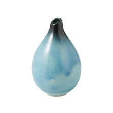 Load image into Gallery viewer, Minoyaki Ceramic Ikebana Drop Shaped Sky Blue Vase