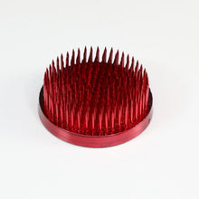 Laden Sie das Bild in den Galerie-Viewer, Red Round Brass Ikebana Kenzan Flower Pin Frog