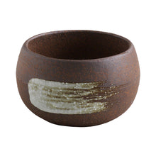 Load image into Gallery viewer, Banko Bonsai pot ith White brush strike on th efront