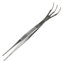 Load image into Gallery viewer, Bonsai Curved Tip Tweezer with Rake 8.6"(220mm) - Wazakura Japan