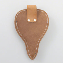 Load image into Gallery viewer, Back view of the Leather holster showing the belt loop