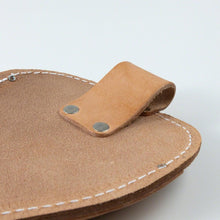 Load image into Gallery viewer, Close up on the loop of the leather holster
