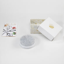 Load image into Gallery viewer, White Round Brass Ikebana Kenzan Flower Pin Frog
