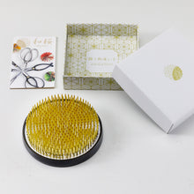 Load image into Gallery viewer, Ikebana Kenzan Japanese Flower Holder,  Big Size, Round (3.5 in) (Brass)
