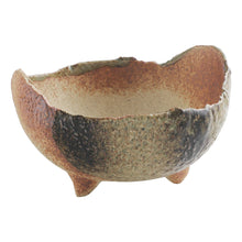 Load image into Gallery viewer, [ Banko Series ] Rustic Crescent Bonsai Pot 4.7" (120mm) - Sand Green - Wazakura Japan
