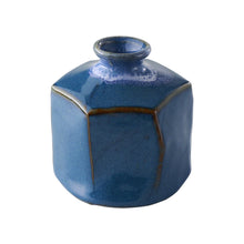 Load image into Gallery viewer, [Minoyaki Series] Small Ikebana Vase Hexagon Shaped Blue - Wazakura Japan
