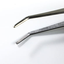 Load image into Gallery viewer, Bonsai Curved Tip Tweezer with Spatula 8-1/4"(210mm) - Wazakura Japan
