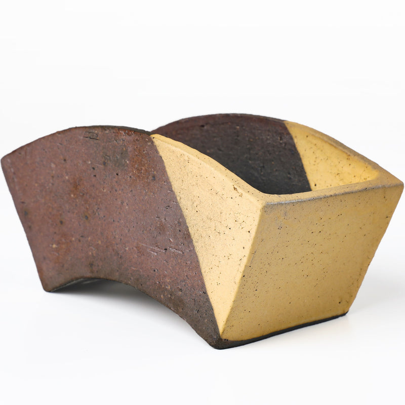 [ Tokoname Series ] Fan Shaped Bonsai Pot 6.8”(174mm)