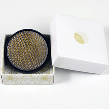 Load image into Gallery viewer, 2PCS Japanese Ikebana Essential Tool Set Brass Kenzan &amp; White Stripe Terracotta - Wazakura Japan
