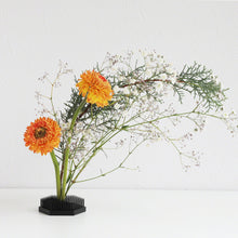 Load image into Gallery viewer, [New] Hexagon Shaped Black Ikebana Kenzan - Wazakura Japan
