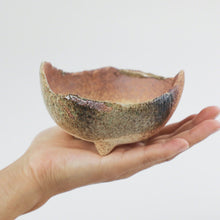 Load image into Gallery viewer, [ Banko Series ] Rustic Crescent Bonsai Pot 4.7" (120mm) - Sand Green - Wazakura Japan
