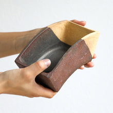 Load image into Gallery viewer, [ Tokoname Series ] Fan Shaped Bonsai Pot 6.8”(174mm) - Wazakura Japan
