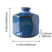 Load image into Gallery viewer, [Minoyaki Series] Small Ikebana Vase Hexagon Shaped Blue - Wazakura Japan
