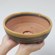 Load image into Gallery viewer, [ Shigaraki Series ] Sand Brown Stripe Glazed Bonsai Pot 8.2" (210 mm) - Wazakura Japan
