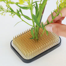 Load image into Gallery viewer, Rectangular Brass Ikebana Kenzan 3.2 x 2.2" (83x58mm) - Wazakura Japan
