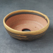 Load image into Gallery viewer, [ Shigaraki Series ] Sand Brown Stripe Glazed Bonsai Pot 8.2" (210 mm) - Wazakura Japan
