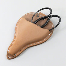 Load image into Gallery viewer, Leather Hoslter with a pair of scissors put inside halfway

