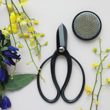 Load image into Gallery viewer, 2PCS Japanese Ikebana Essential Tool Set [ Koryu Scissors + Round Brass Kenzan] - Wazakura Japan
